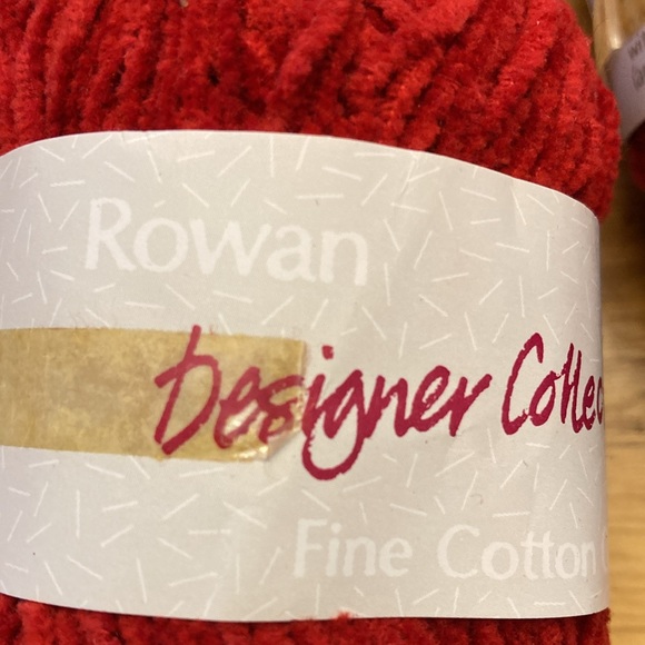 Rowan Designer Collection Yarn. Fine Cotton Chenille.  Cardinal Red. 4 for $20. - Picture 5 of 6